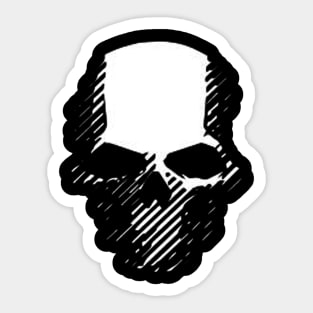 white skull Sticker
